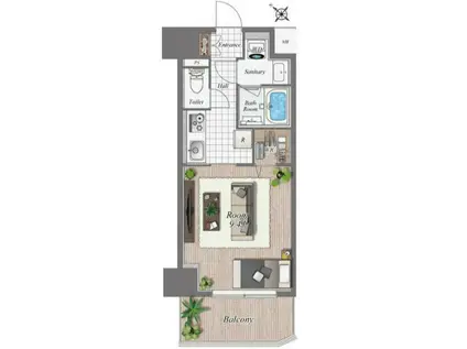 THE ARCTURUS SPICA(1K/2階)の間取り写真