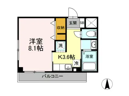 フェアリーガーデン亀戸(1K/2階)の間取り写真