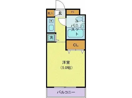 MUSUBU TERRACE ♯YOKOHAMA(ワンルーム/3階)の間取り写真