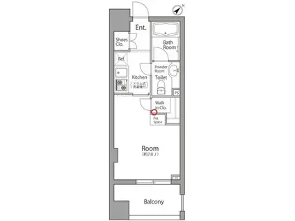 レジディア池袋ウエスト(1K/9階)の間取り写真