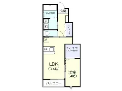 アメージングN.Y(1LDK/1階)の間取り写真