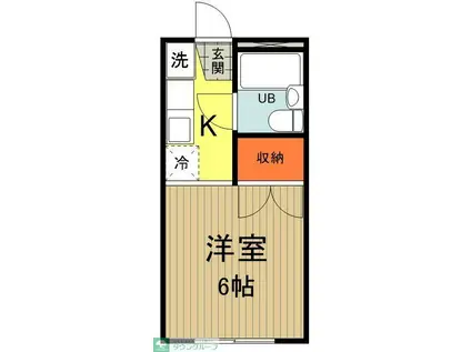 ハイツタケハナ(1K/1階)の間取り写真