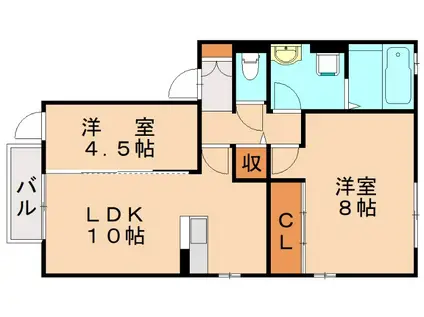 エストレージャ(2LDK/2階)の間取り写真