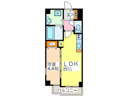 EXELSUS(1LDK/7階)の間取り写真