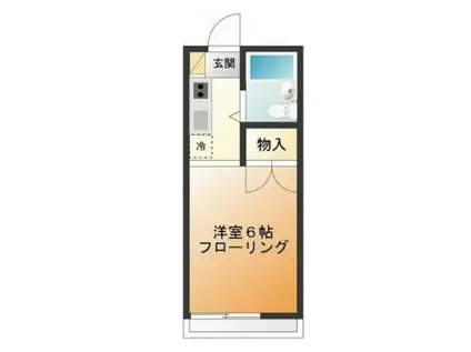 パナハイツ西山(ワンルーム/1階)の間取り写真