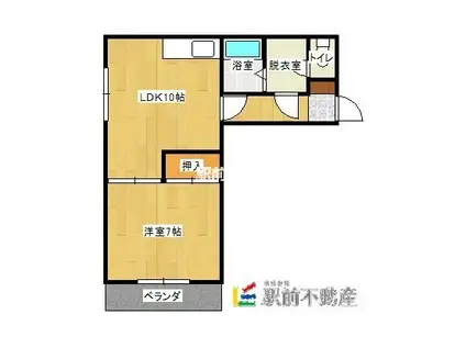 トーカンキャステール日ノ出町(1LDK/3階)の間取り写真