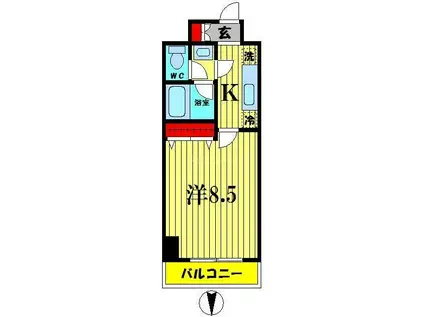 ひびき錦糸町門田ビル(1K/5階)の間取り写真