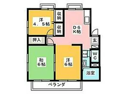 第2エステートISHII(3DK/2階)の間取り写真