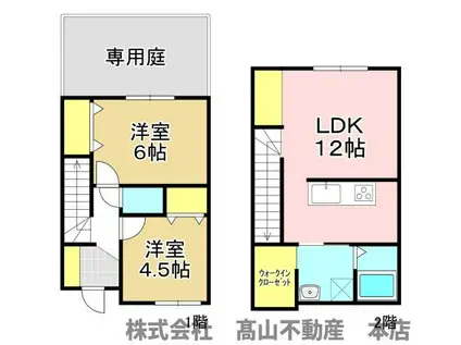 ハウオリ(2LDK/1階)の間取り写真