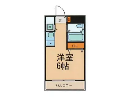 ジョイフル亀有(ワンルーム/1階)の間取り写真