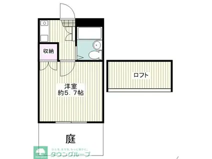 エスポワール錦(1K/1階)の間取り写真