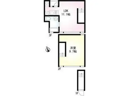 EBISU FOLIO ACT.3(1LDK/3階)の間取り写真