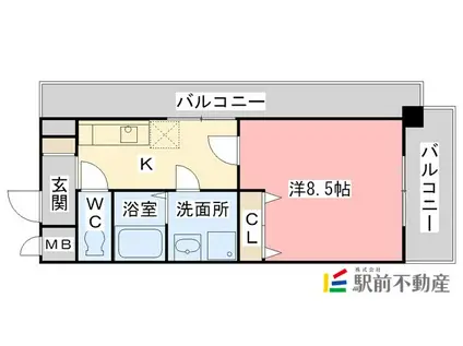 タケダビルII(1DK/6階)の間取り写真