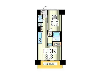 ART RESIDENCE IN OOTAKA-NO-MORI A棟(1LDK/3階)の間取り写真