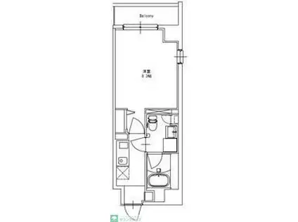 JU RUY ICHIGAYA DAIMACHI(1K/2階)の間取り写真