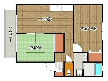シービレッジ(2LDK/2階)の間取り写真