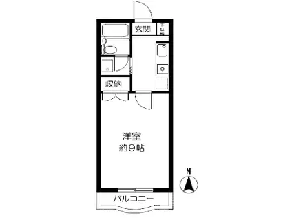 ヴィラファニー(1K/3階)の間取り写真