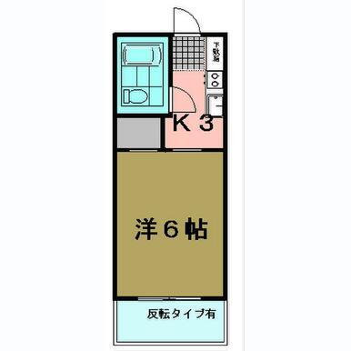 ハイツ藤(1K/1階)の間取り写真