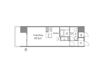 GRAMERCY SHIRAKAWA KOEN(ワンルーム/7階)の間取り写真