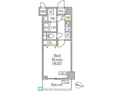 ORSUS志村坂上(1K/4階)の間取り写真