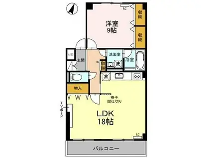 グレイスフル近江B(2LDK/2階)の間取り写真