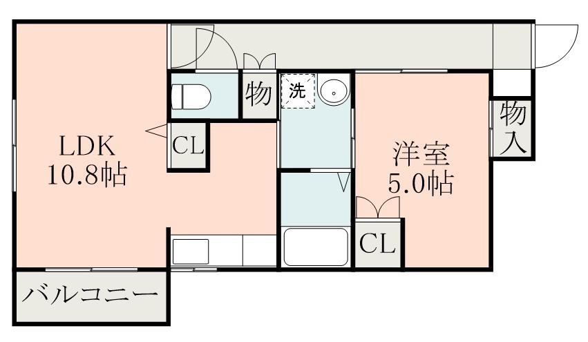 FELISTAS(1LDK/4階)の間取り写真