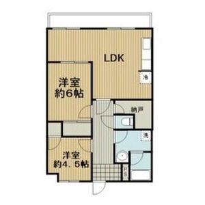 マンション桂(2SLDK/4階)の間取り写真