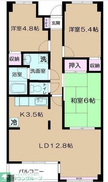 シルクフォルム(3LDK/2階)の間取り写真