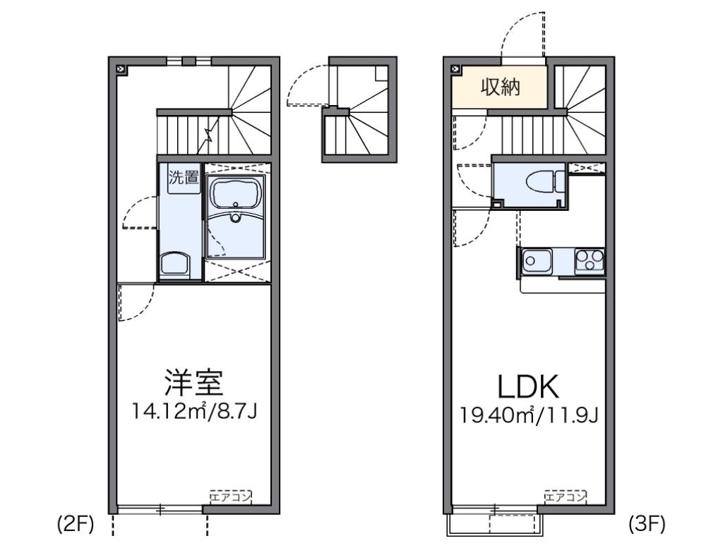 レオネクスト壽光III(1LDK/2階)の間取り写真