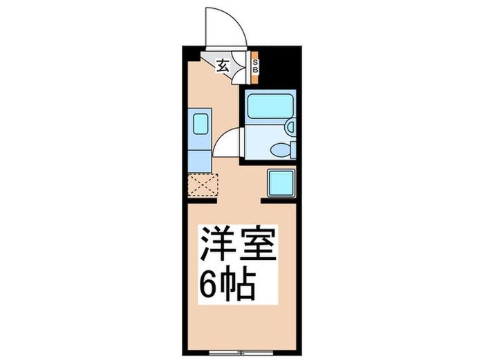 メゾン東伏見(ワンルーム/2階)の間取り写真