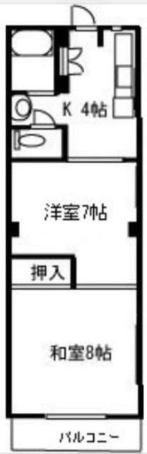 メゾン東小岩II(2K/2階)の間取り写真