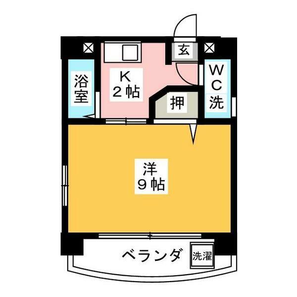 サンライフ赤塚(1K/3階)の間取り写真