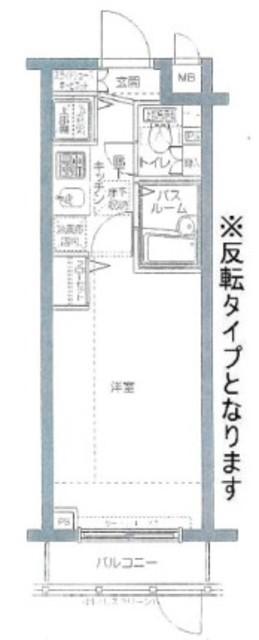 トーシンフェニックス五反田(1K/1階)の間取り写真