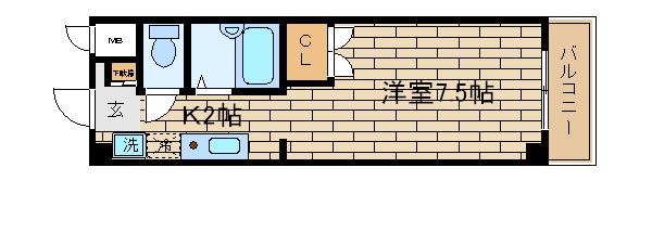 プリマヴェーラ妙法寺(1K/4階)の間取り写真