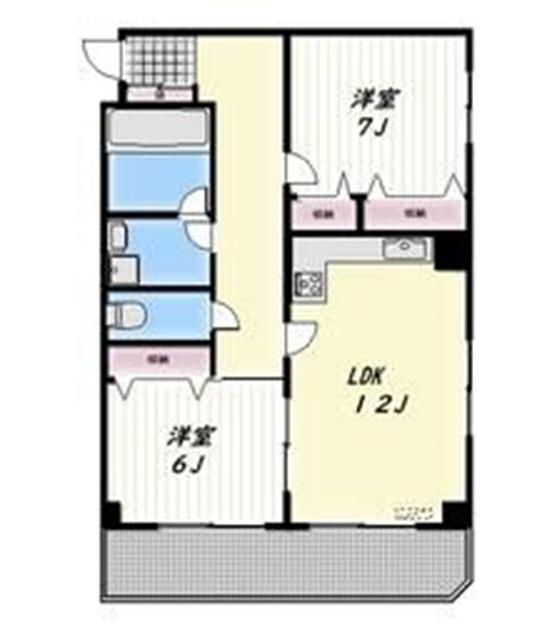 コートハイム横浜(2LDK/4階)の間取り写真