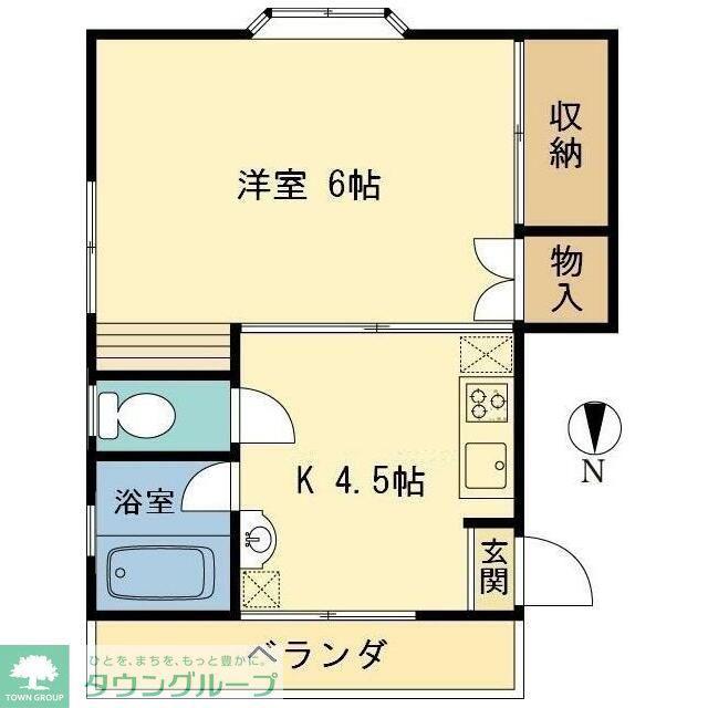 セントラルフォレスト(1DK/2階)の間取り写真