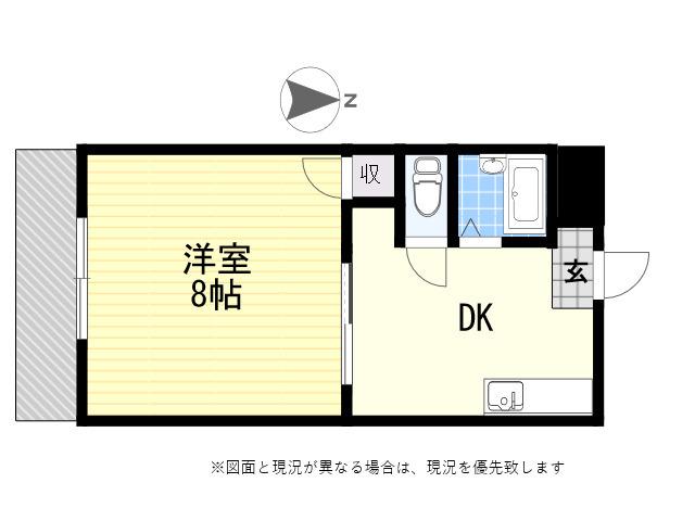 第5大分ユースコーポ(1DK/3階)の間取り写真