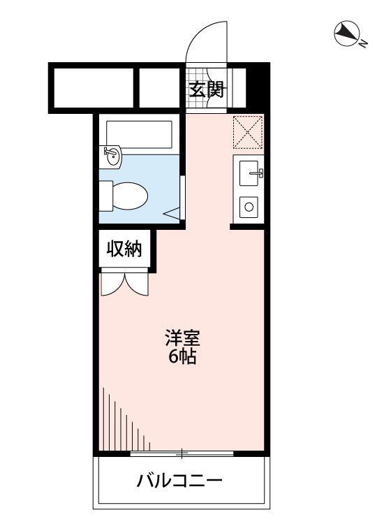 狭山ヶ丘ホステル(ワンルーム/3階)の間取り写真