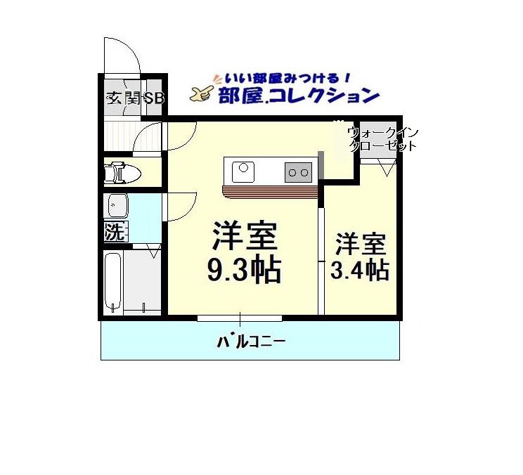 D-ROOM西小倉(1LDK/1階)の間取り写真