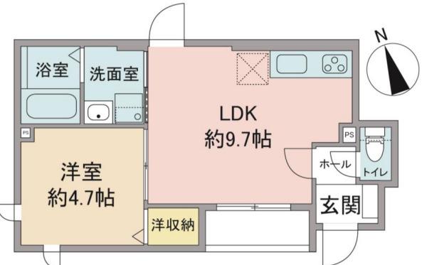 カーサ フェリズ(1LDK/1階)の間取り写真