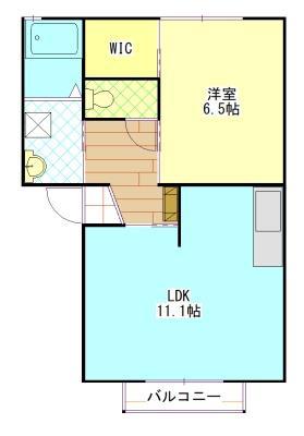 シャーメゾン西大寺(1LDK/2階)の間取り写真