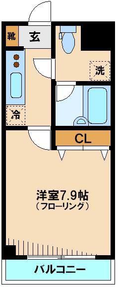 レヴィーガ大山(1K/4階)の間取り写真