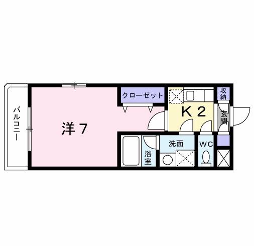 嵐山パレス(1K/3階)の間取り写真