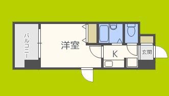 ラナップスクエア野田(1K/9階)の間取り写真
