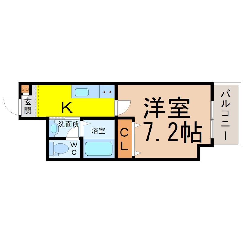 CERTOVITA(1K/10階)の間取り写真