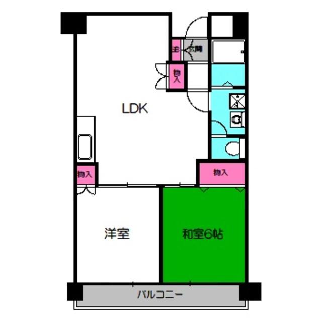 パラッツォ京橋(2LDK/4階)の間取り写真