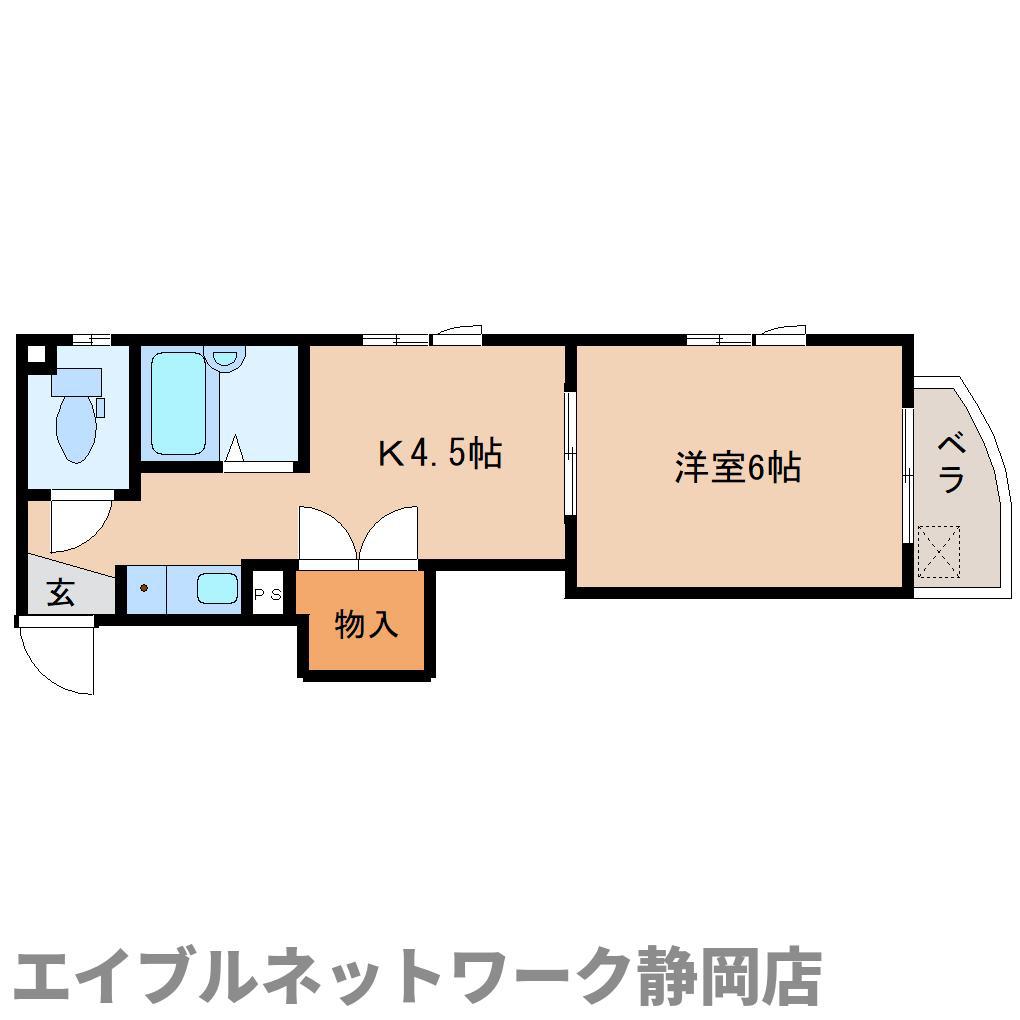 サンシャイン小泉(1K/4階)の間取り写真