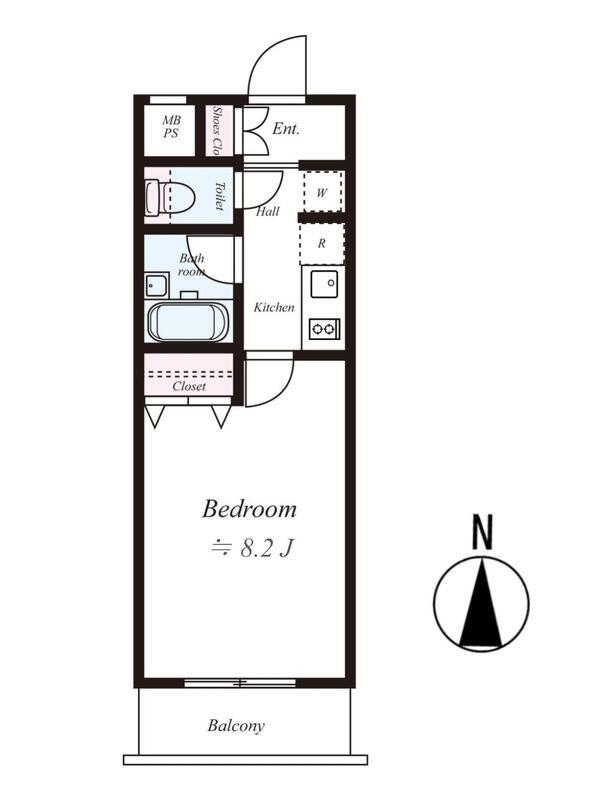 L-FLAT 入谷(1K/8階)の間取り写真