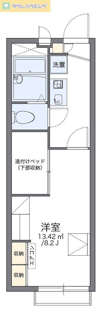 レオパレス太一II(1K/2階)の間取り写真
