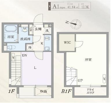 PASEO SASAZUKA II(1LDK/B1階)の間取り写真